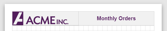 ActiveReportsJS Report Header