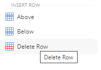 Table - Delete Row