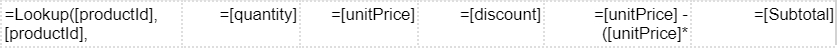 Table Details Row - cell values