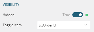 Visibility Properties of tableOrderDetails Table